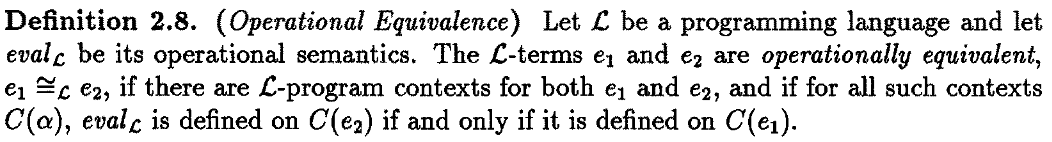 Operational equivalence definition