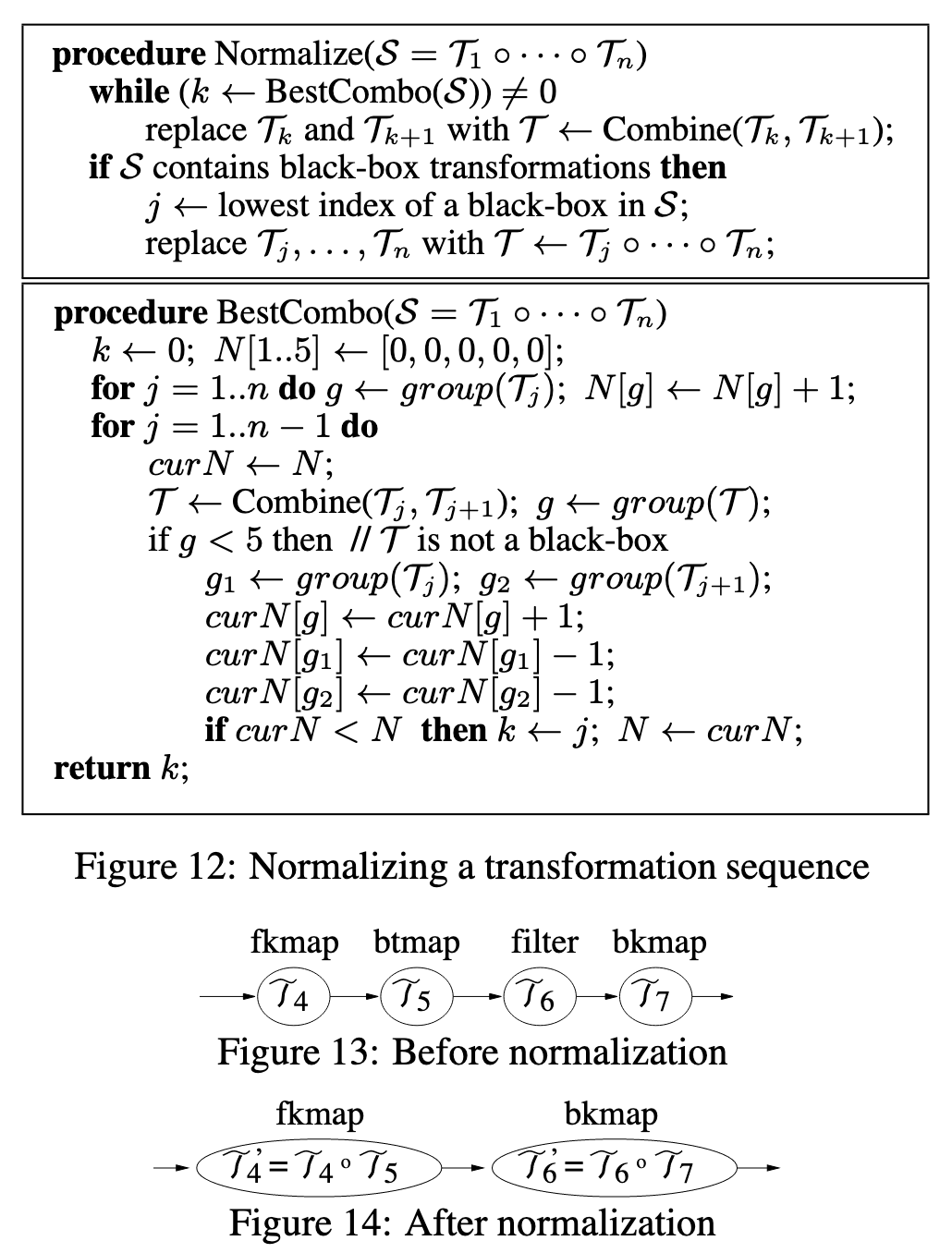 normalize transformation sequence