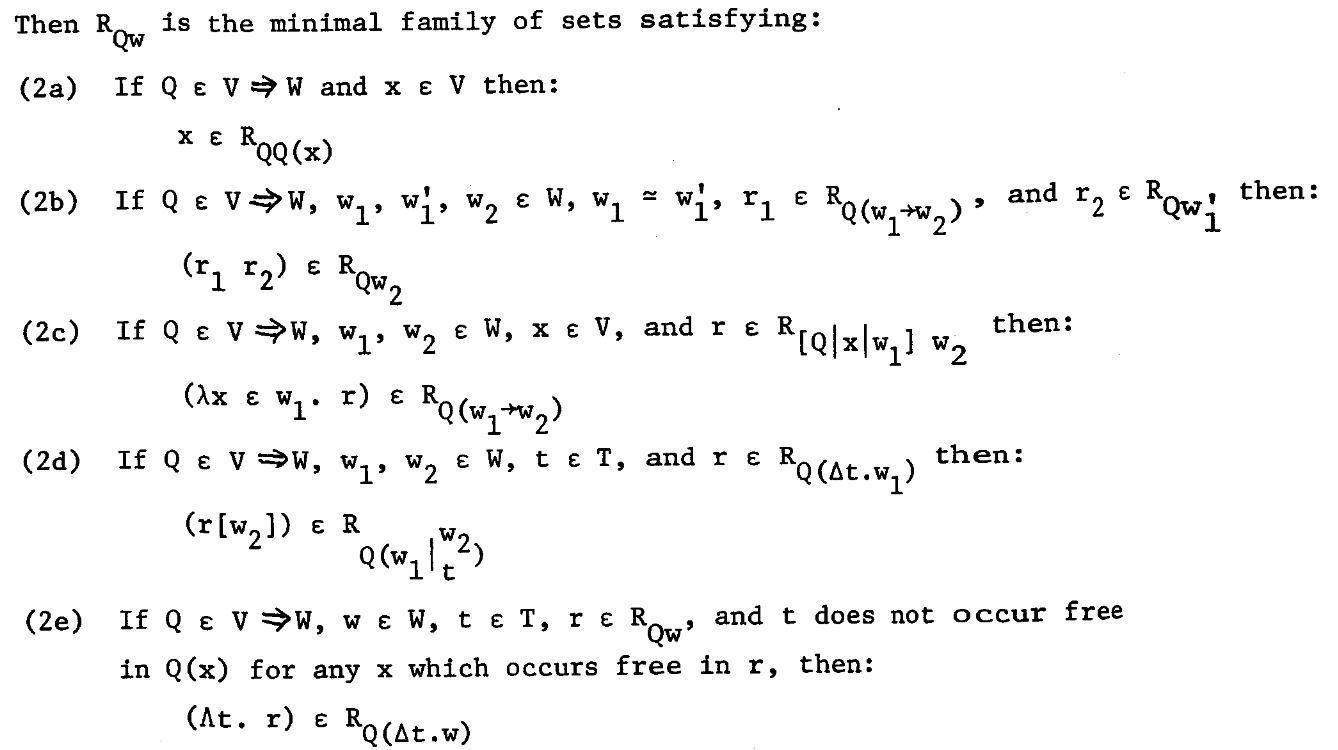 Set of normal expressions